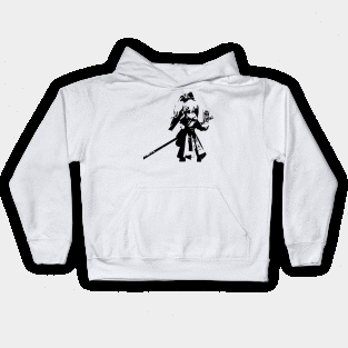 Taoist (master of harmony) minimal silhouette white Kids Hoodie